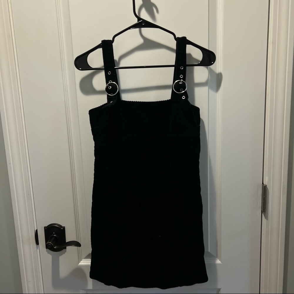Black Corduroy Overall Dress Size Small